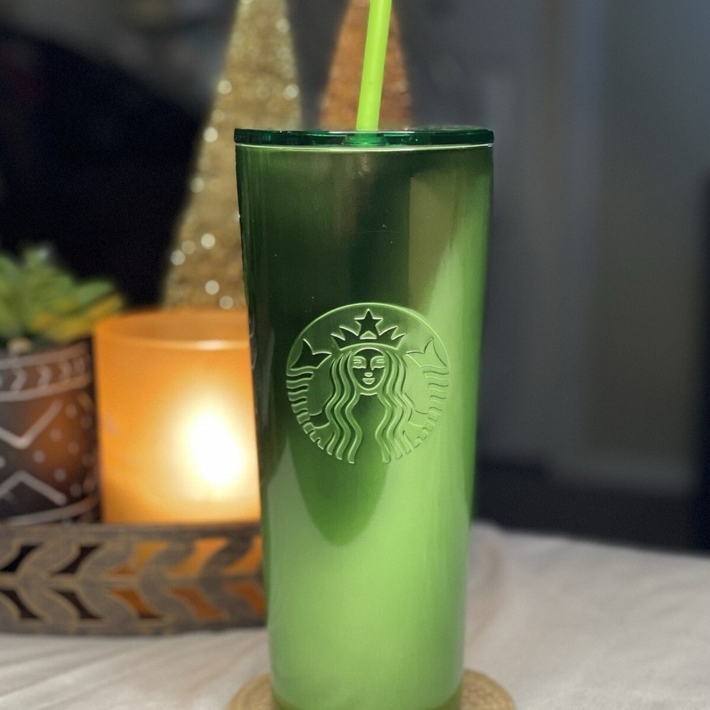 Starbucks Holiday Kelly Emerald Green Stainless Steel Tumbler with Lid